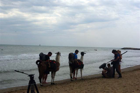 Filmteam am Meer